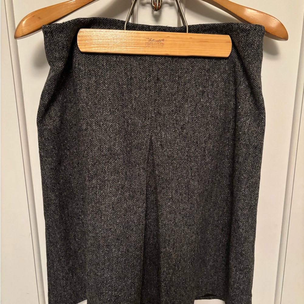 Eddie Bauer Charcoal Herringbone Skirt